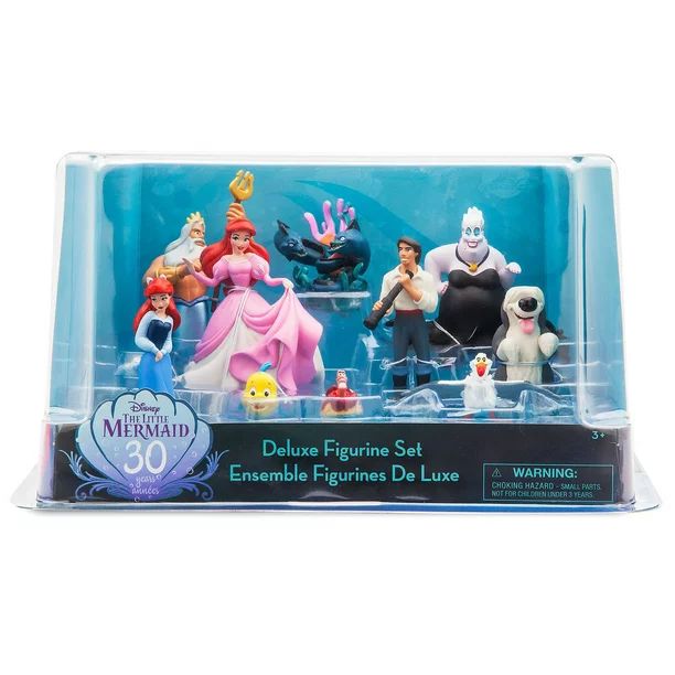 Disney 30th Anniversary The Little Mermaid 10-Piece PVC Figure Set | Walmart (US)