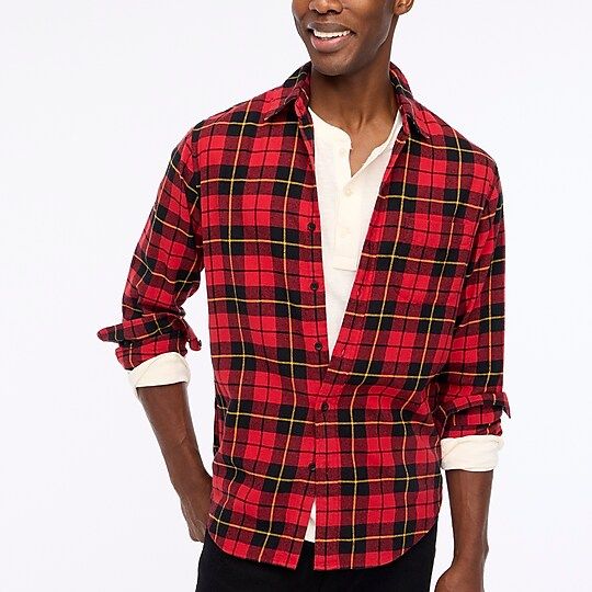 Plaid regular flannel shirt | J.Crew Factory