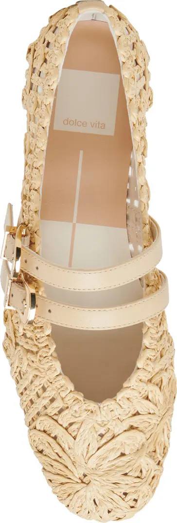 Baylee Sunflower Raffia Flat (Women) | Nordstrom