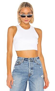 COTTON CITIZEN Ibiza Crop Tank in White from Revolve.com | Revolve Clothing (Global)