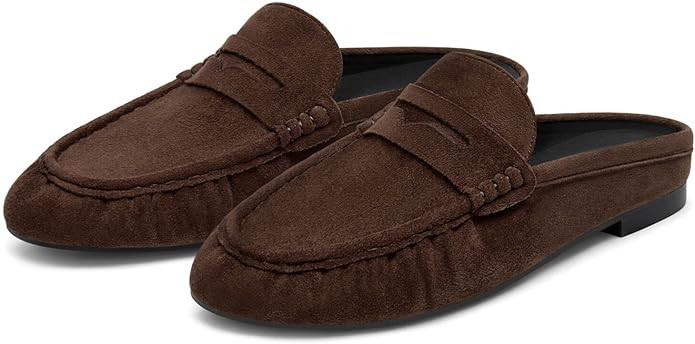 Coutgo Women's Mule Loafers Comfortable Slip On Shoes with Penny Strap Closed Toe Business Casual... | Amazon (US)