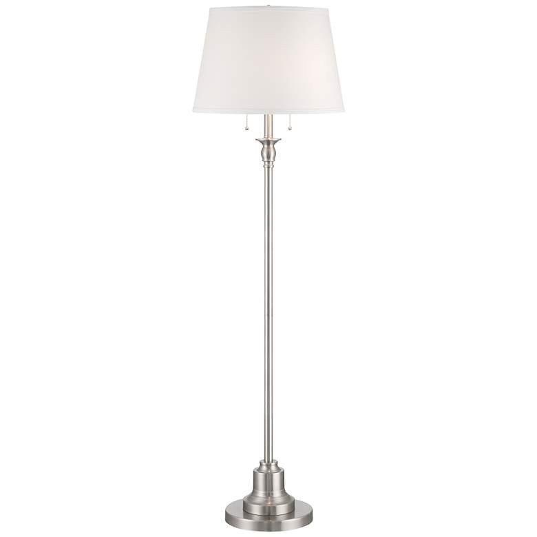 360 Lighting Spenser 58" High Brushed Nickel Transitional Floor Lamp | Lamps Plus