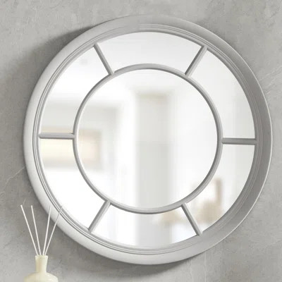Martha Stewart Trellis Round Accent Mirror Martha Stewart Finish: Gray | Wayfair North America