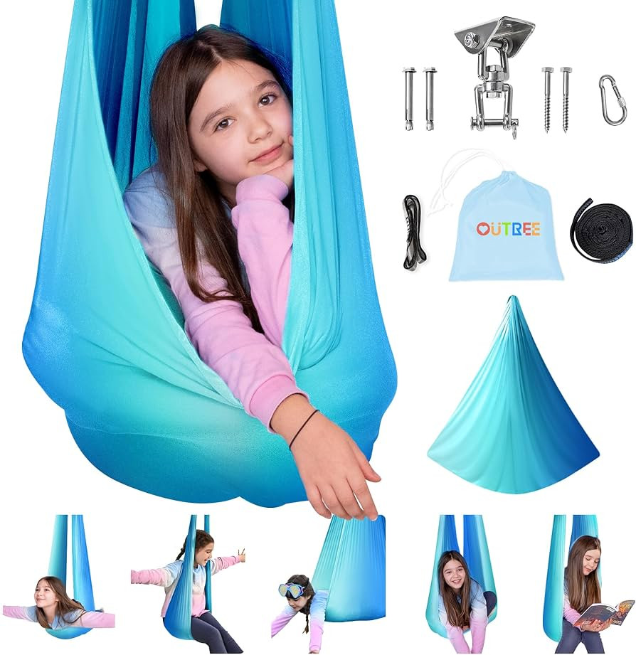 OUTREE Sensory Swing for Kids with 360° Swivel Hanger, Indoor Therapy Swing Great for Autism, AD... | Amazon (US)