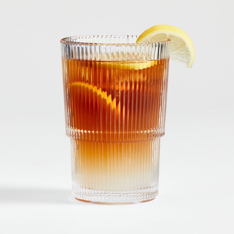 Atwell Ribbed Highball Glass + Reviews | Crate and Barrel | Crate & Barrel