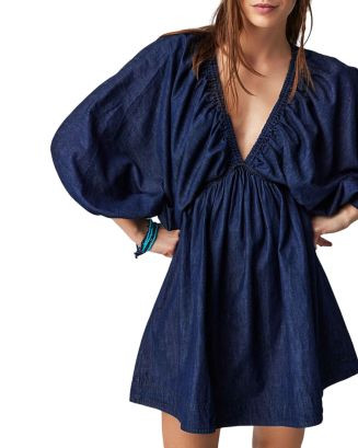 free people portia denim mini dress Portia Denim Mini Dress Free People