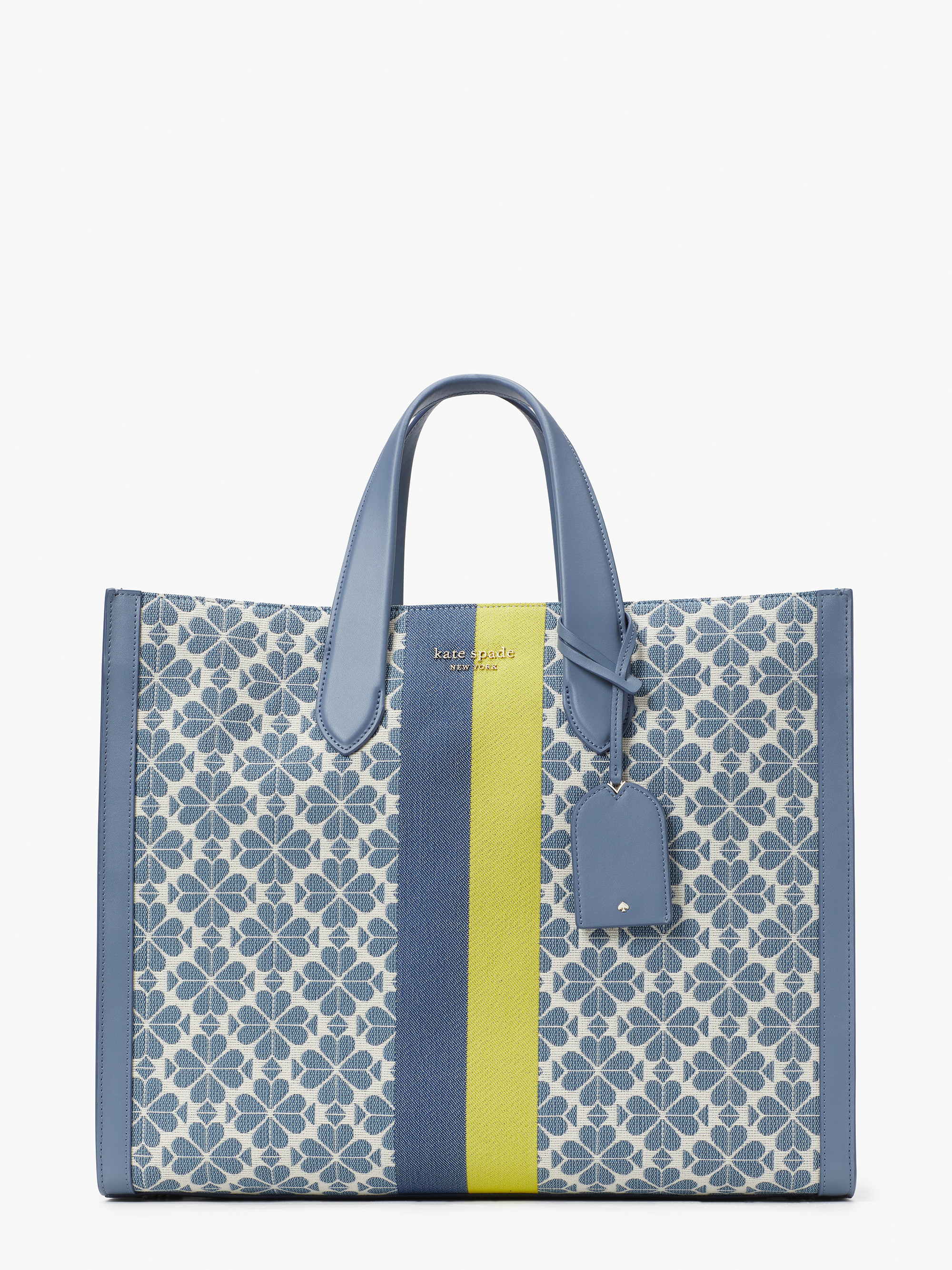 spade flower jacquard stripe manhattan large tote | Kate Spade (US)