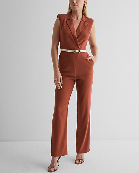Sleeveless Blazer Jumpsuit | Express