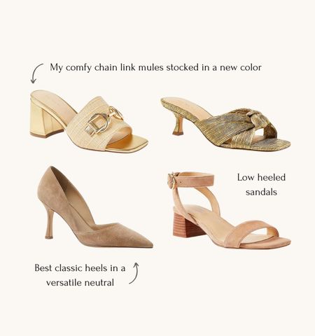 Shoe sale ~ 40% off + extra 15% off!

I have the chain link mules in sz 5 in an older color and they are comfortable and chic. 

Also own the Azra suede pumps in 5 in an older color and it’s an excellent everyday work pump. This camel color also looks very versatile 

The low block heeled sandal is another shoe I got many years ago from ann Taylor and have walked in all around the city and Europe on vacations. This is an updated version with a new toe shape. 

#LTKSeasonal #LTKshoecrush #LTKfindsunder100
