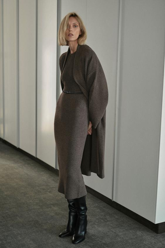 LONG KNIT COAT | Zara US
