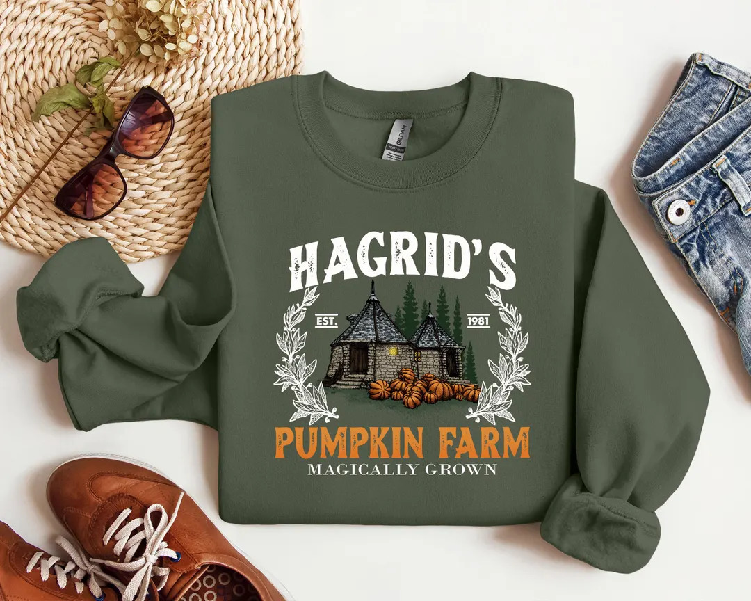 Hagrid's Pumpkin Farm Sweatshirt, Thanksgiving 2024, Fall Sweatshirt, Halloween Sweatshirt, Pumpk... | Etsy (US)