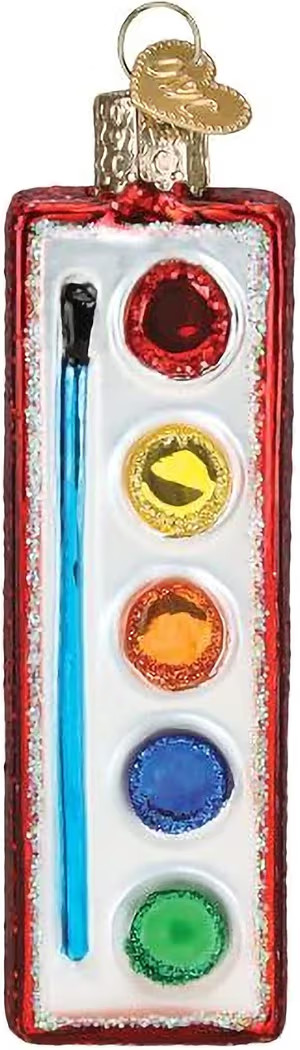 Old World Christmas Watercolor Palette Glass Blown Ornament for Christmas Tree, Handcrafted Holid... | Amazon (US)