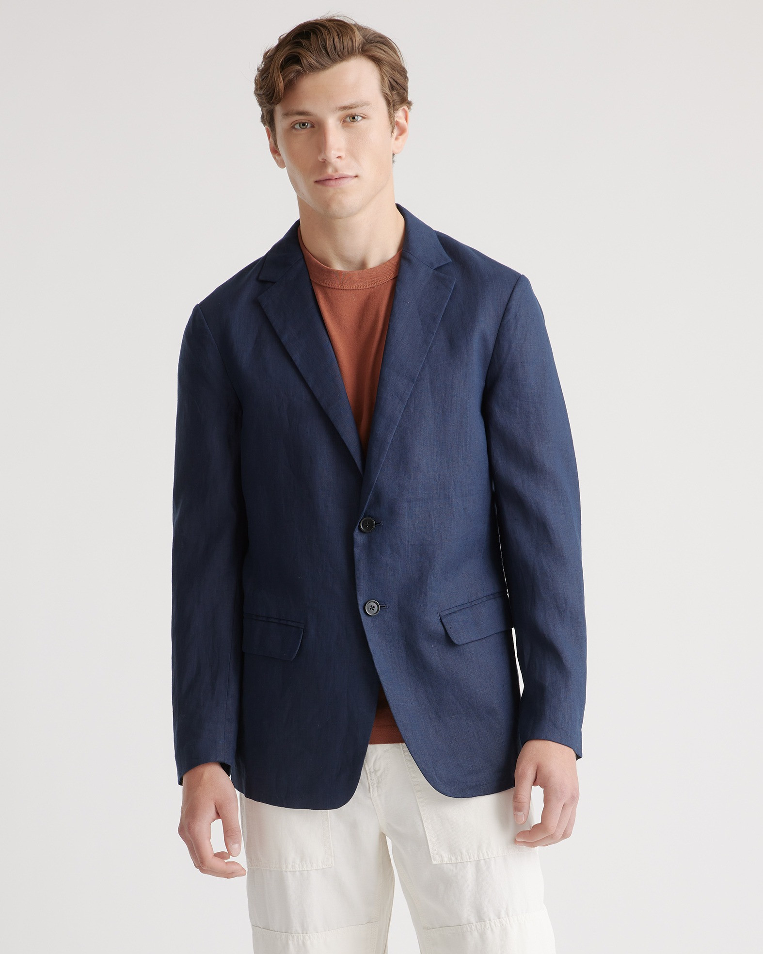 Quince | Men's 100% European Linen Blazer in Deep Navy, Size XL | Quince