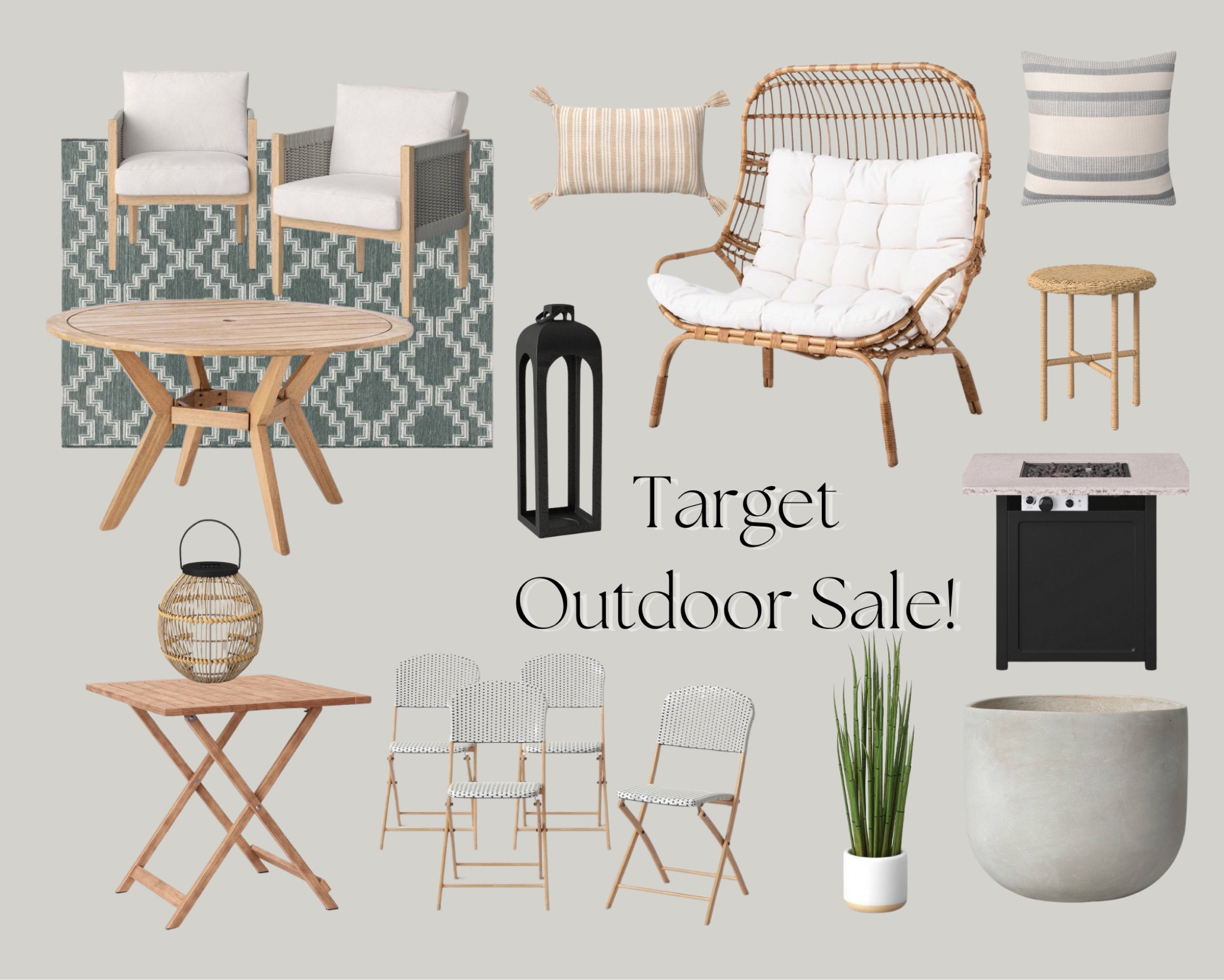 Target outdoor sale! The outdoor coffee tables, chairs, bistro table, planters, fire pit, lanterns, and pillows are all 20% off!
#target #studiomcgee #patiofurniture #homedecor #outdoorfurniture


#LTKhome #LTKsalealert #LTKSale