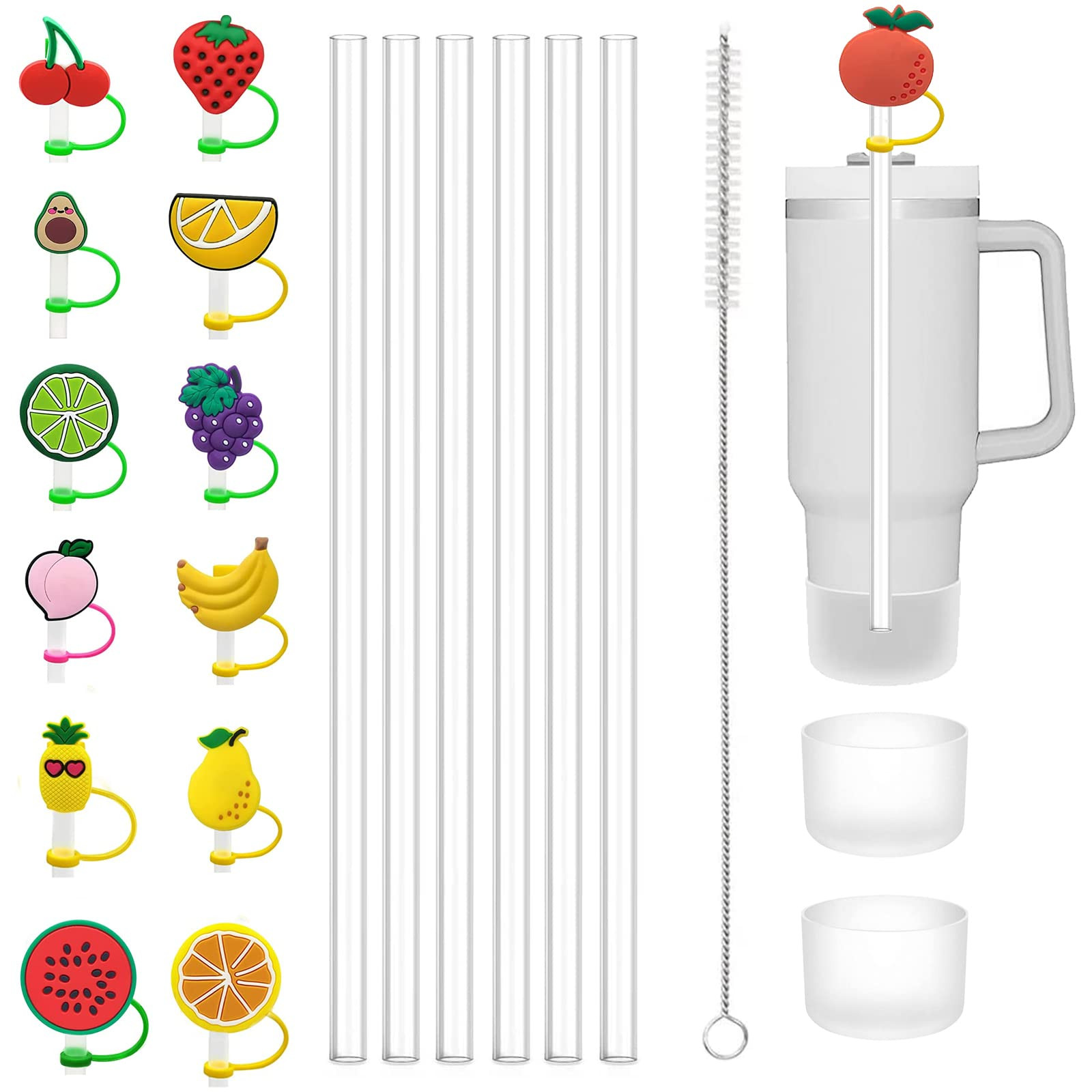 Replacement Straw for Stanley 40 oz Cup Accessories: 6 Straws with 1 cleaning brush, 13 Straw Covers | Amazon (US)