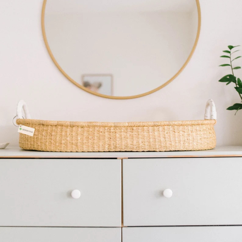 Changing Table Basket by Design Dua - Baby Changing Table, Baby Changing Basket , Natural Changin... | Etsy (US)