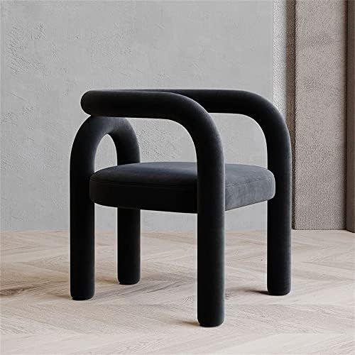 LAKIQ Modern Fabric Metal Dining Chairs Armless Open Back Side Chair Kitchen Dining Room Chairs for  | Amazon (US)