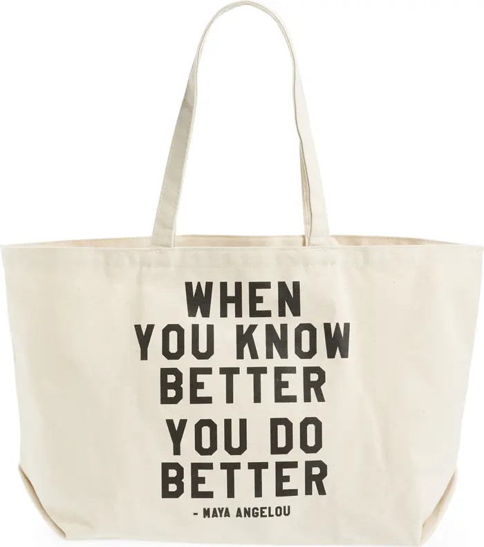 When You Know Better You Do Better Canvas Tote | Nordstrom