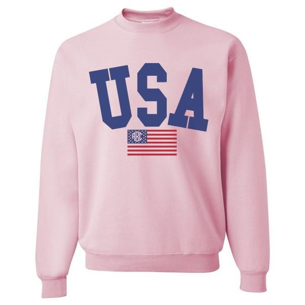 Monogrammed 'USA Classic' Crewneck Sweatshirt | United Monograms