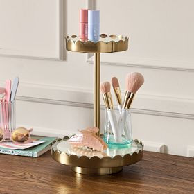 Scallop Light-Up Tiered Beauty Stand (12") | Pottery Barn Teen