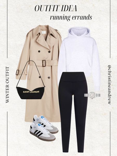 Running errands outfit idea ✨

Winter outfit; casual outfit; mom outfit; school drop off outfit; trench coat; adidas samba; gray hoodie; black leggings; H&M; saks; Christine Andrew 

#LTKshoecrush #LTKSeasonal #LTKstyletip
