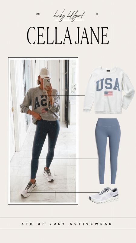 The perfect 4th of July activewear outfit! Stay festive while going for a hike or bike ride. #summeroutfit #fourthofjuly

#LTKSeasonal