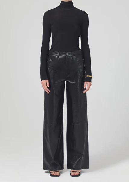 Annina High Rise Wide Leg 33" Patent Leather in Black | Citizens of Humanity