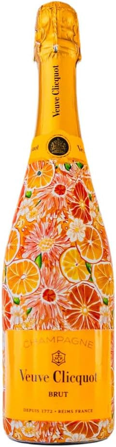 Beau Bottles Preppy Watercolor Oranges Wrap for Champagne – Veuve Edition – Custom Wine Bottl... | Amazon (US)