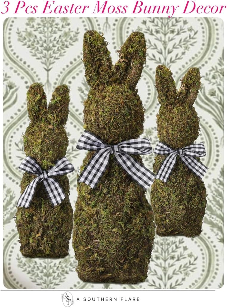 Get into the Easter spirit with these adorable moss bunnies! Perfect for any spring decor. #Easte... | Amazon (US)