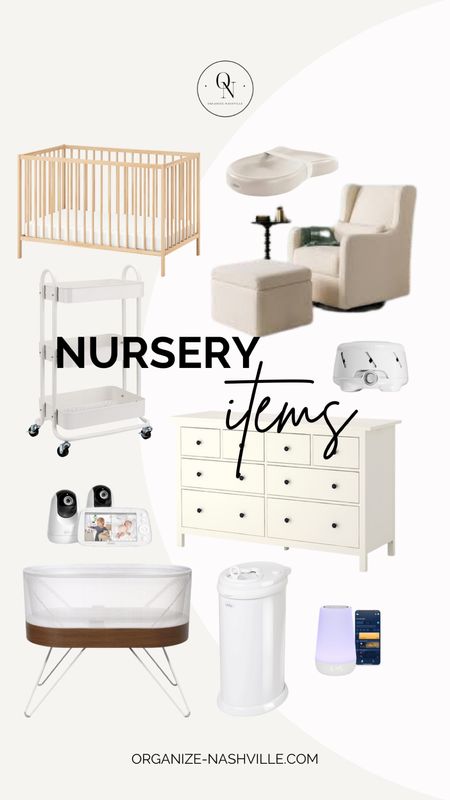 My biggest takeaway when it comes to what you need for the baby years is to keep it simple. The mental load of motherhood starts even before baby arrives and I remember trying to make these decisions was fun and overwhelming at the same time. I’ve made it easy with just the essentials and a checklist to keep you organized. 

Here are the essential nursery items I recommend. Head to the blog for a full list of items and a free downloadable checklist of registry essentials.

Nursery items:

Crib
Dresser
Rocking Chair and Ottoman
Blackout curtains
Crib mattress
Sound machine
Hatch Light
Baby monitor 
Mattress cover
Keekaroo Changing Pad
Ubbi Steel Diaper Pail (optional)
 
New baby, motherhood, new mom, baby registry, bringing home baby, baby registry simplified, simple baby registry, nursery essentials 

#LTKbaby #LTKfamily #LTKbump