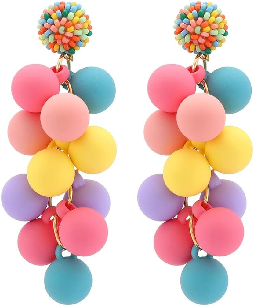 Birthday Candy Earrings for Women Acrylic Dangle Earrings Colorful acrylic Dangle Earrings for wo... | Amazon (US)