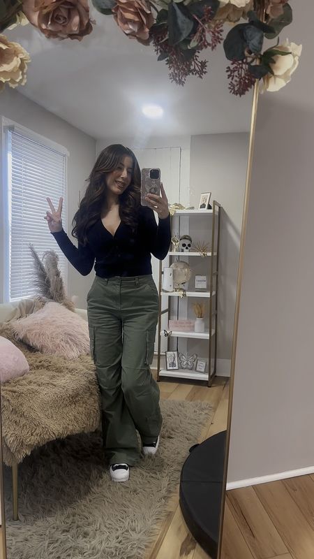 Nothing I love more than some baggy cargos, I have black & beige now i finally have an army green and the material is SOOO SOFT!! 

I got the top and pants from Target! This is usually my go to look for running errands, and getting sh*t done while still looking out together and feeling comfy! 

Top is an XS bottoms are an XXS (they run REALLY big) so I would try them on or def size down! 🎯 

#LTKSpringSale #LTKstyletip #LTKVideo