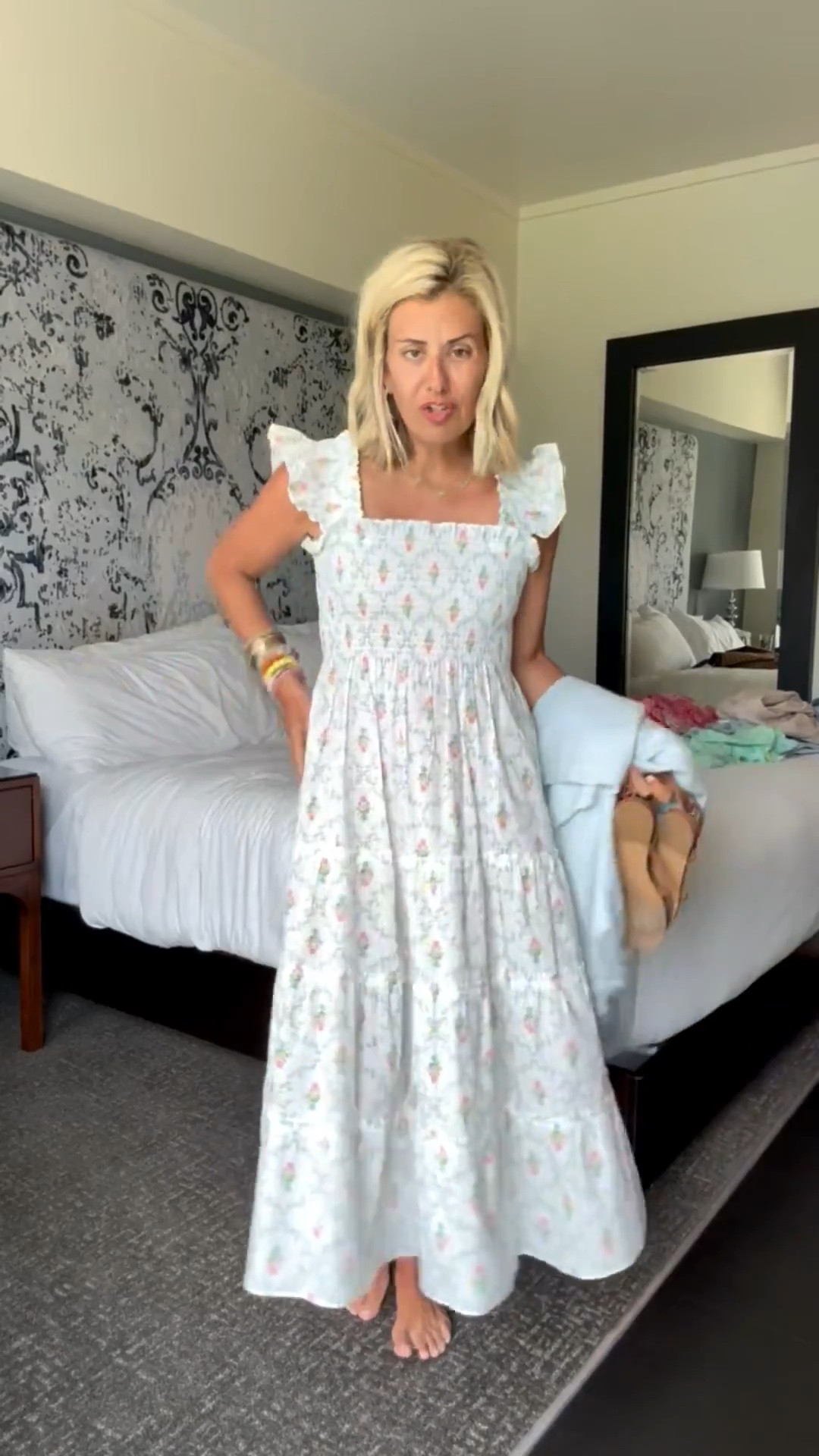 The Hill House Nap dress is the perfect travel or every day dress. I’m in xs and 8 sandal tts. 

*Use Catherine20 at Allie + Bess ￼

#LTKdayinmylife #LTKmomlife #LTKTravel