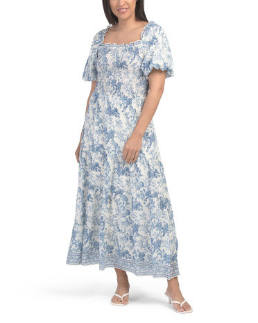 Bubble Sleeve Square Neck Dress | TJ Maxx