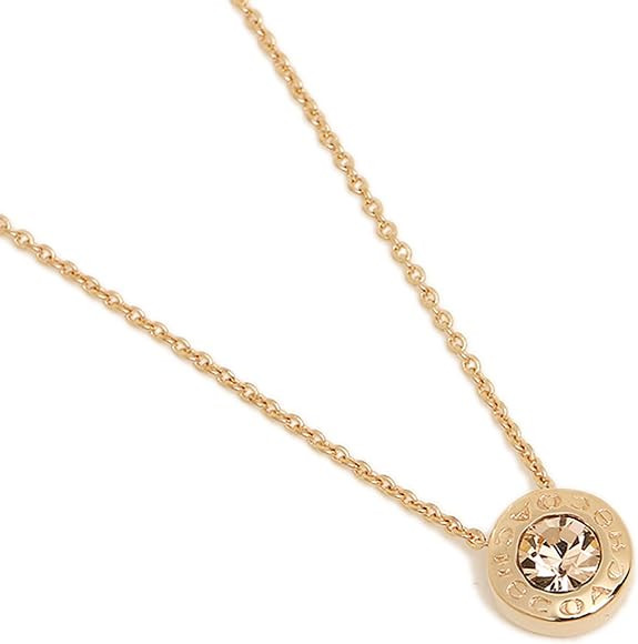 COACH Open Circle Stone Necklace-Rose Gold | Amazon (US)