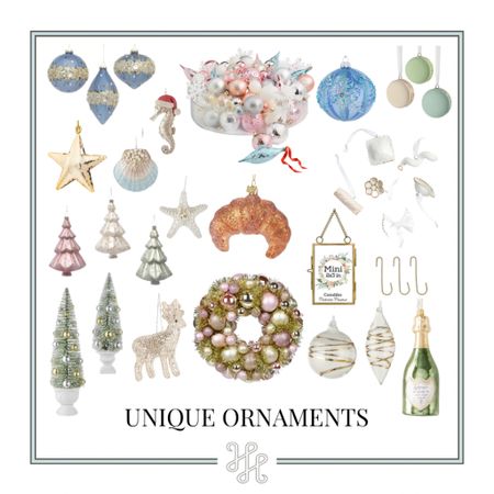 Whimsical & Pastel Ornaments & decor that are sure to wow. Glass ornaments, 24k gold ornaments, sale, ornament tree, wreath, pasta, foodie, champagne, gold photo frames, macarons, reindeer, glitter, shimmer, wow, croissant, trees, coastal, preppy, grandmillennial, girl, mom, sister, bff

#LTKGiftGuide #LTKhome #LTKSeasonal