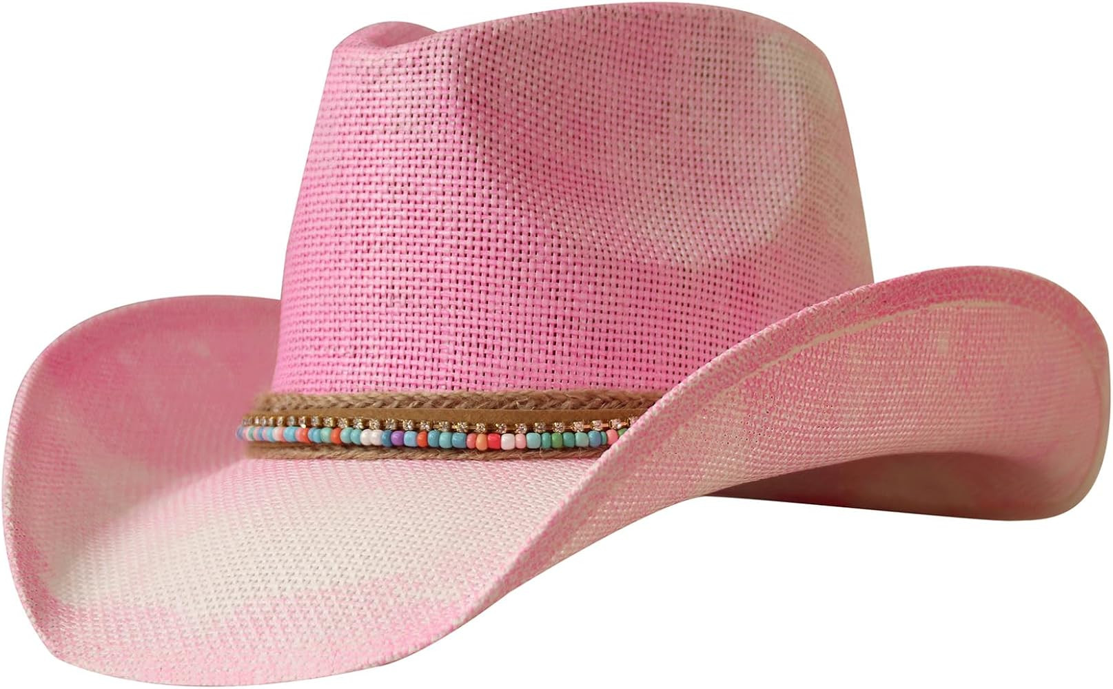 Wildarms Western Cowboy Hat for Women Wide Brim Woven Cowboy Hat Cowgirl Sun Beach Hat for Party | Amazon (US)