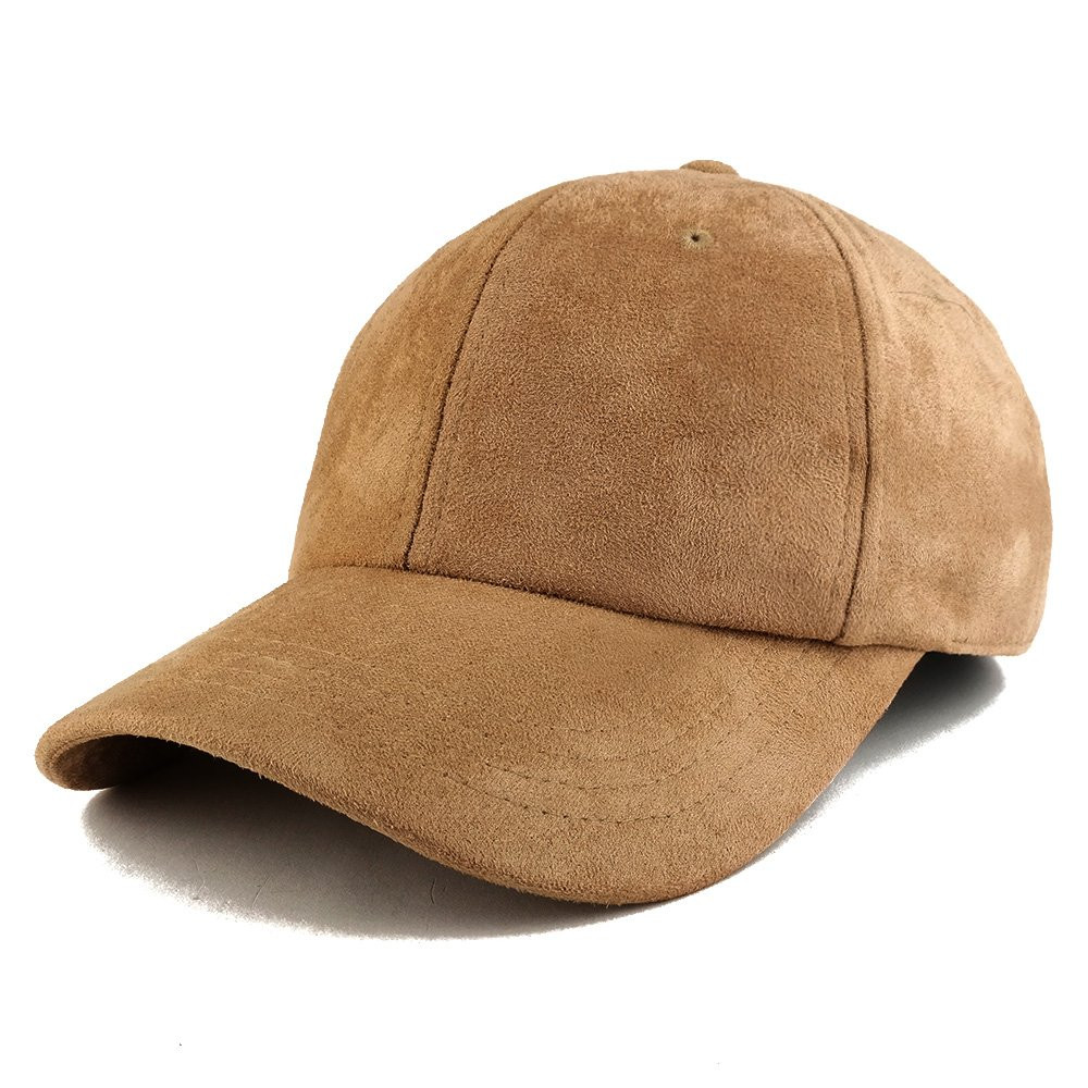 Trendy Apparel Shop Plain Faux Suede Leather Adjustable Structured Baseball Cap | Amazon (US)