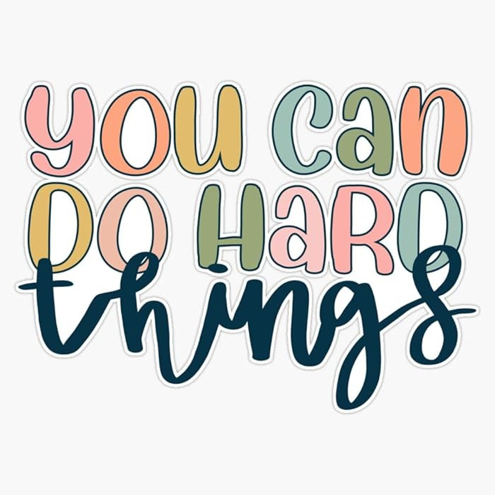 You can do hard things Bumper Sticker Vinyl Decal 5" | Amazon (US)