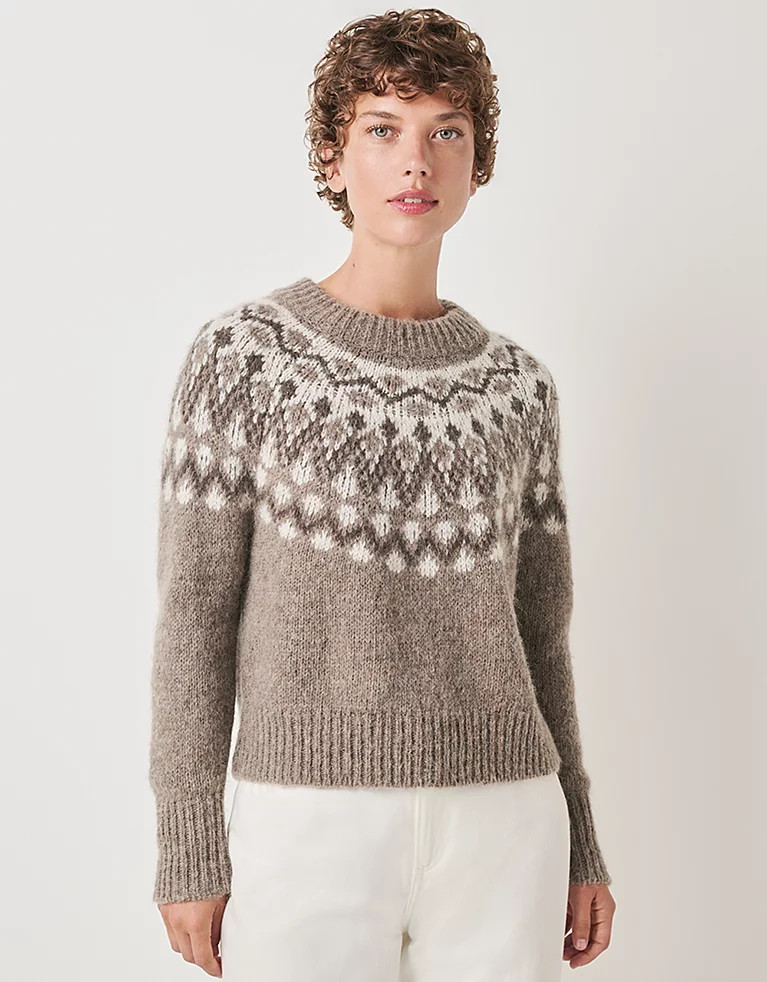 Blurred Fair Isle Jumper | The White Company UK & ROW