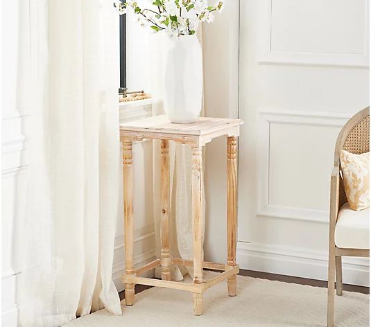The Found Cottage by Liz Marie 31" Wooden Plant & Side Table - QVC.com | QVC