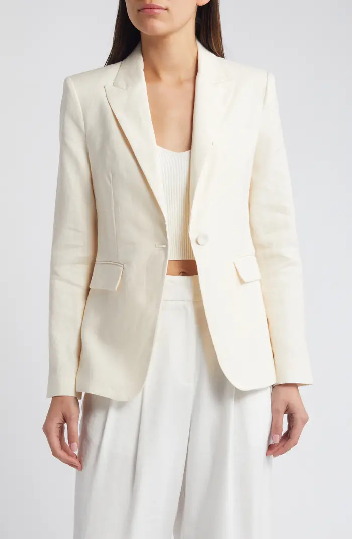 MANGO Linen Blazer | Nordstrom | Nordstrom