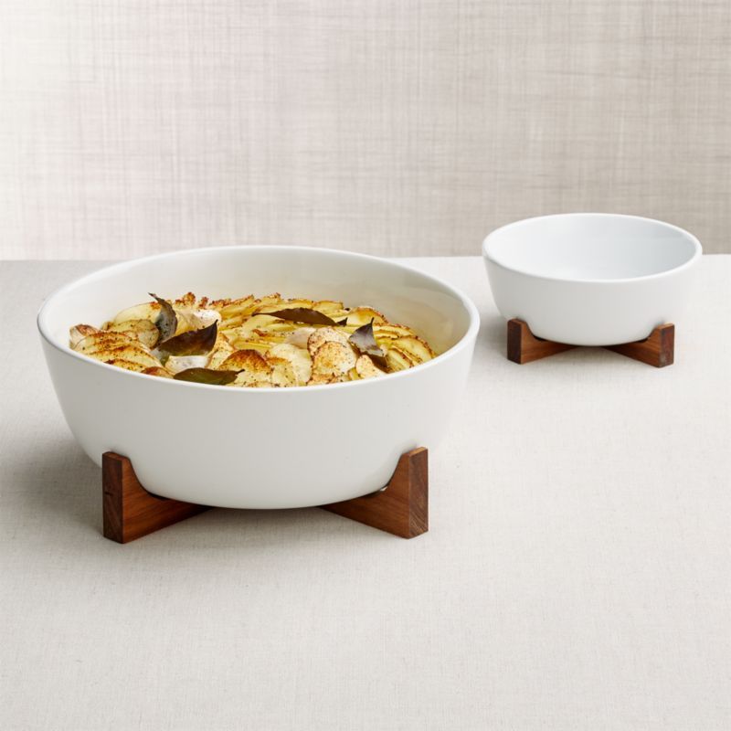 Oven-to-Table Bowl with Trivet | Crate and Barrel | Crate & Barrel