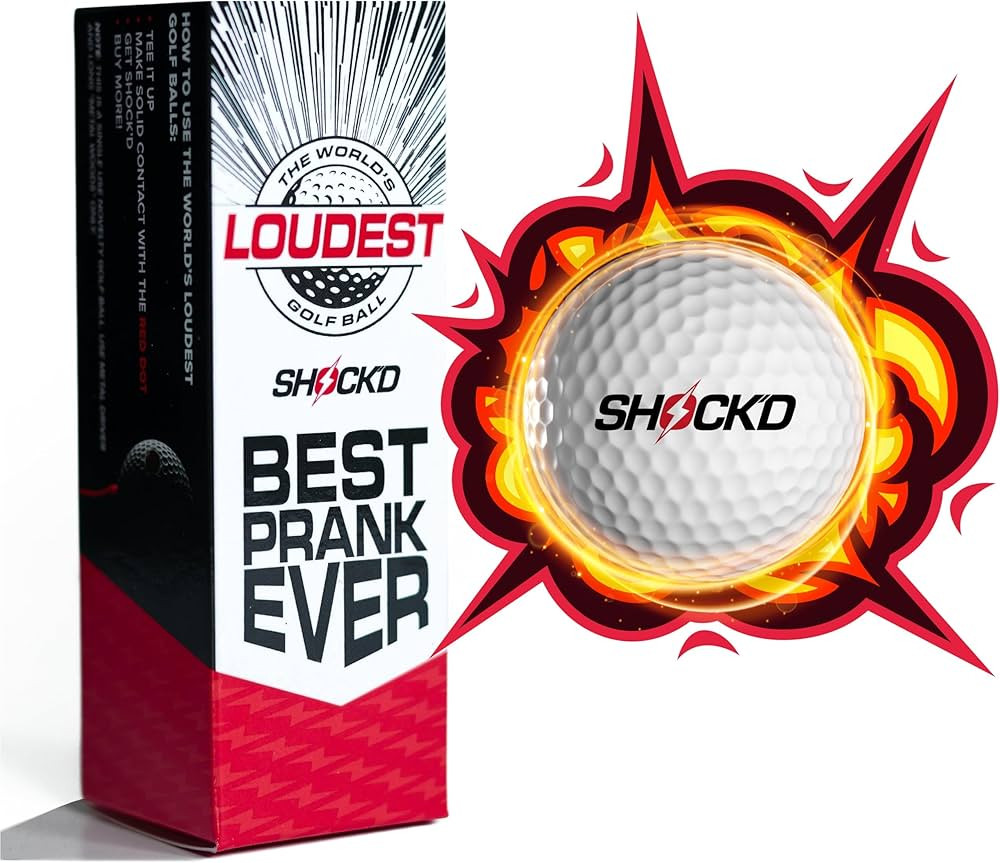 SHOCK'D GOLF BALLS - The World's Loudest Golf Ball - Viral Prank Ball (Sleeve of 3, Novelty) | Amazon (US)