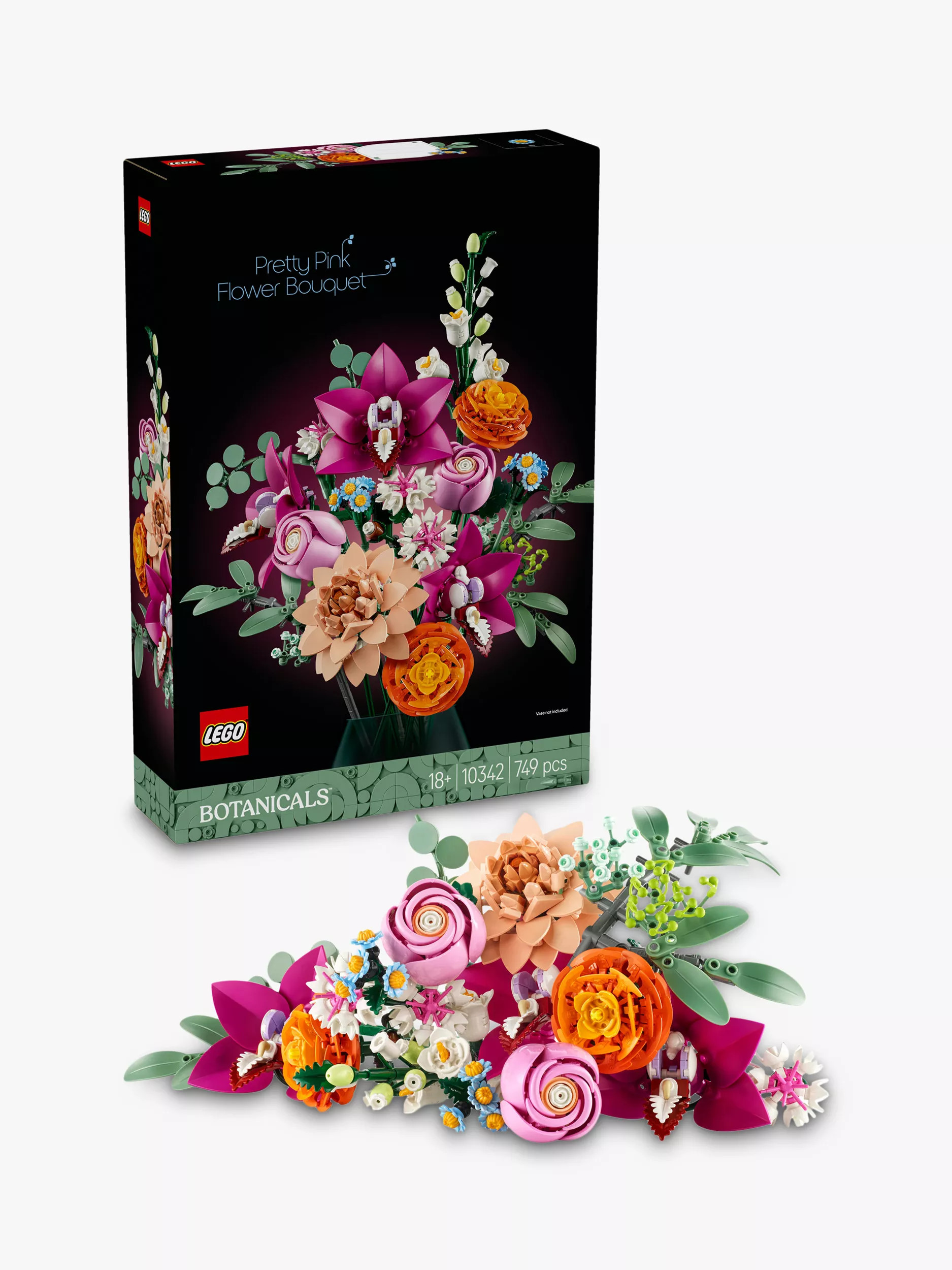 LEGO Botanicals 10342 Pretty Pink Flower Bouquet Decor Set | John Lewis (UK)