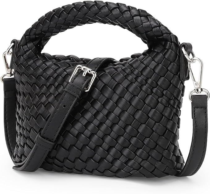 JBB Women's Woven Bag Crossbody Purse Designer Handbags Leather Small Hobo Tote Dumpling Clutch T... | Amazon (US)
