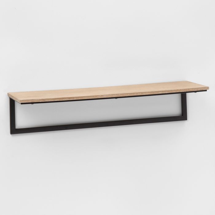 23.7" x 7" Wood & Metal Shelf Oak/Black - Project 62&#8482; | Target