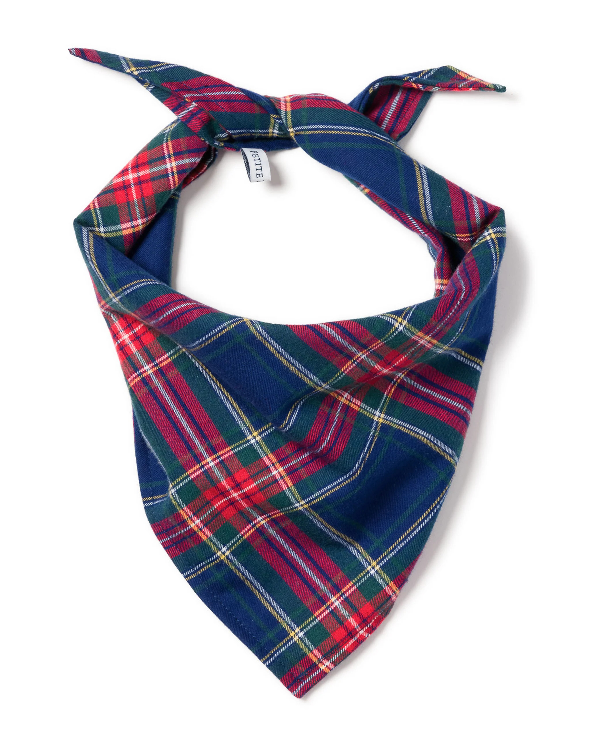 Brushed Twill Dog Bandana in Windsor Tartan | Petite Plume
