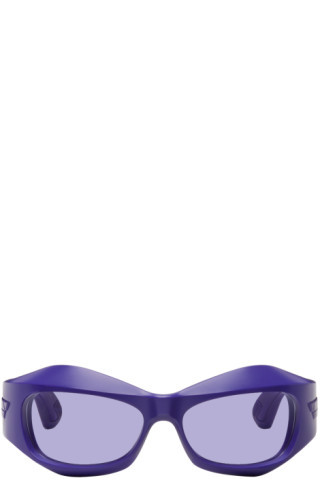 Purple Oval Sunglasses | SSENSE