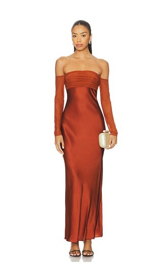 Brianna Maxi Dress in Clove | Revolve Clothing (Global)